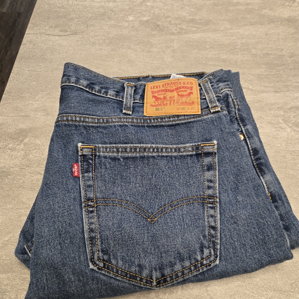 Levi's Men's 505 Straight Leg Jeans Regular Fit 40x30 Very Good Condition